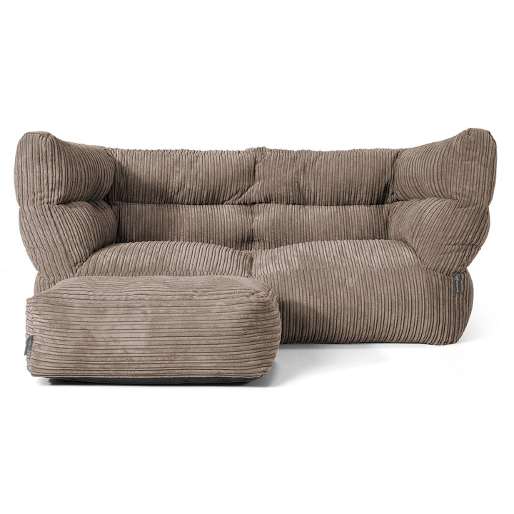 Louis 2-zitsbank Zitzak - Corduroy Beigegrijs 02