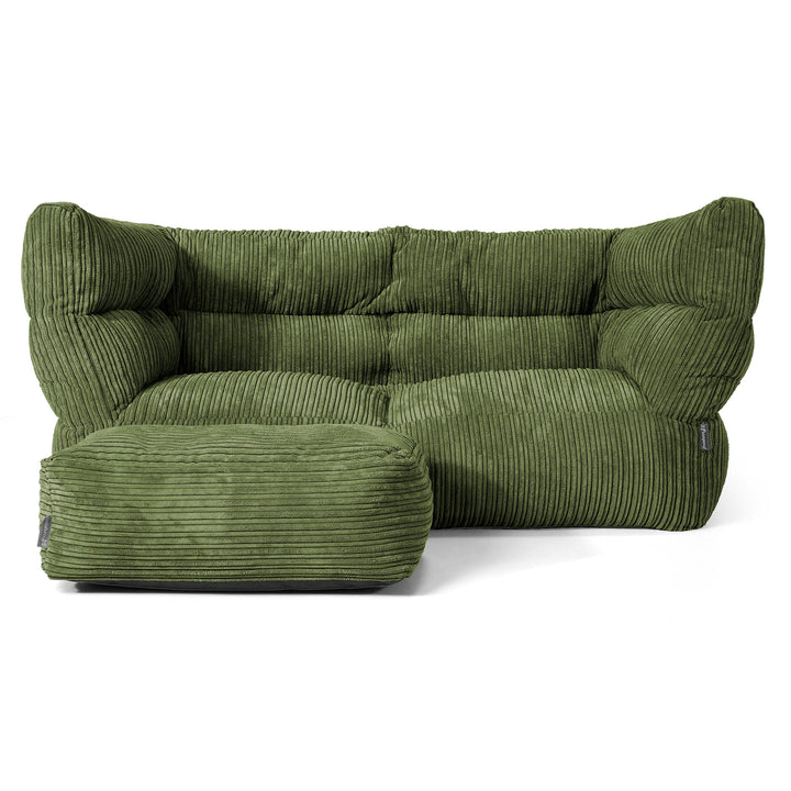 Louis 2-zitsbank Zitzak - Corduroy Bosgroen 02