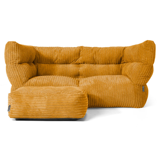 Louis 2-zitsbank Zitzak - Corduroy Gouden Honing 02