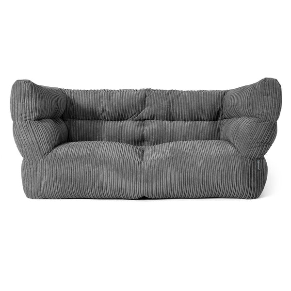 Louis 2-zitsbank Zitzak - Corduroy Leisteengrijs 01