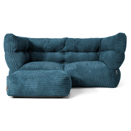 Louis 2-zitsbank Zitzak - Corduroy Marineblauw 02