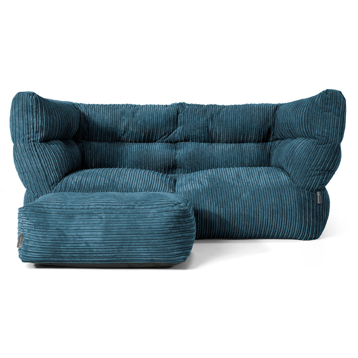 Louis 2-zitsbank Zitzak - Corduroy Marineblauw 02
