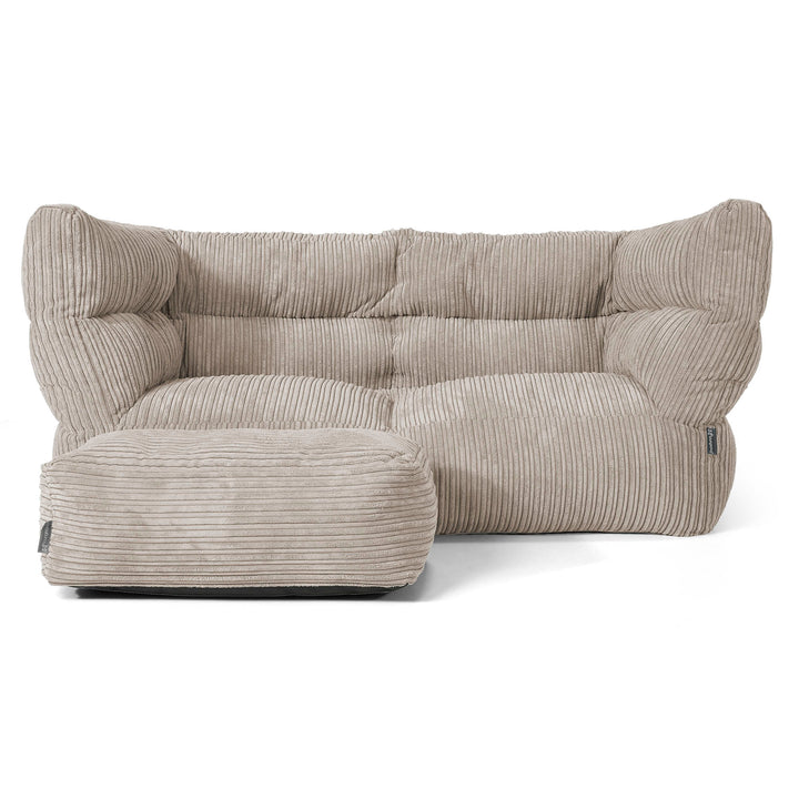 Louis 2-zitsbank Zitzak - Corduroy Mink 02