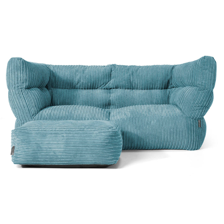 Louis 2-zitsbank Zitzak - Corduroy Petrol 02