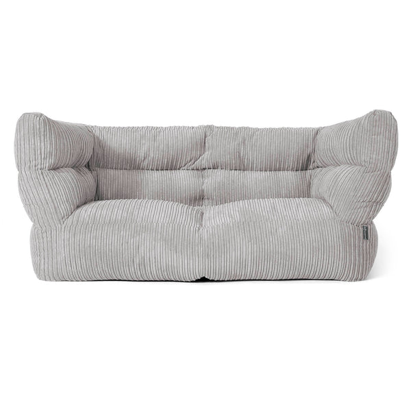 Louis 2-zitsbank Zitzak - Corduroy Zilvergrijs 01