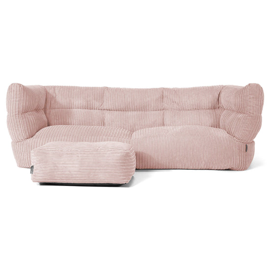 Louis 3-zitsbank Zitzak - Corduroy Blozen Roze 02