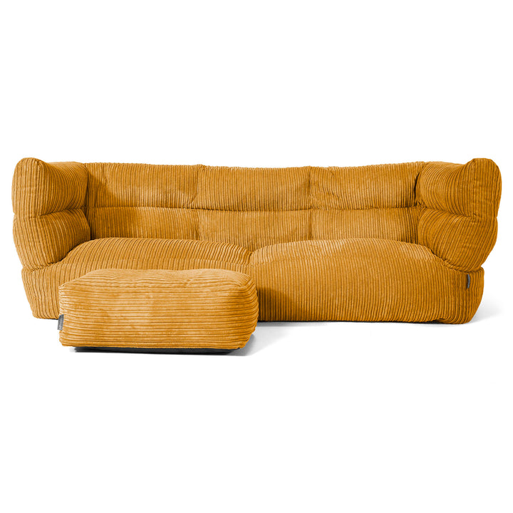 Louis 3-zitsbank Zitzak - Corduroy Gouden Honing 02