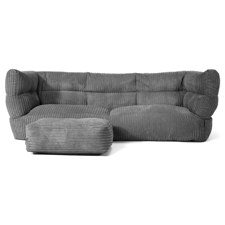 Louis 3-zitsbank Zitzak - Corduroy Leisteengrijs 02