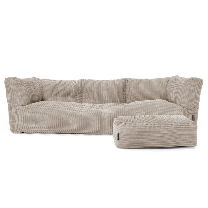 Louis 3-zitsbank Zitzak - Corduroy Mink 02