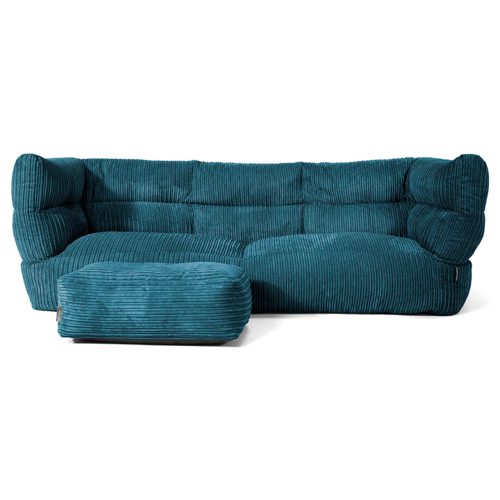 Louis 3-zitsbank Zitzak - Corduroy Teal 02