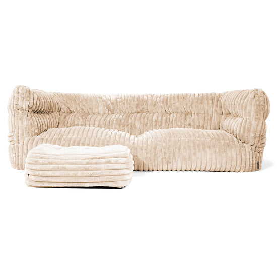 Louis 3-zitsbank Zitzak - Ultra Pluche Corduroy Crème 02