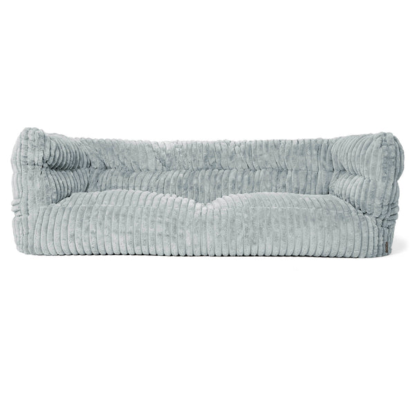Louis 3-zitsbank Zitzak - Ultra Pluche Corduroy Eendenei Blauw 01