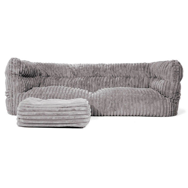 Louis 3-zitsbank Zitzak - Ultra Pluche Corduroy Grijs 02