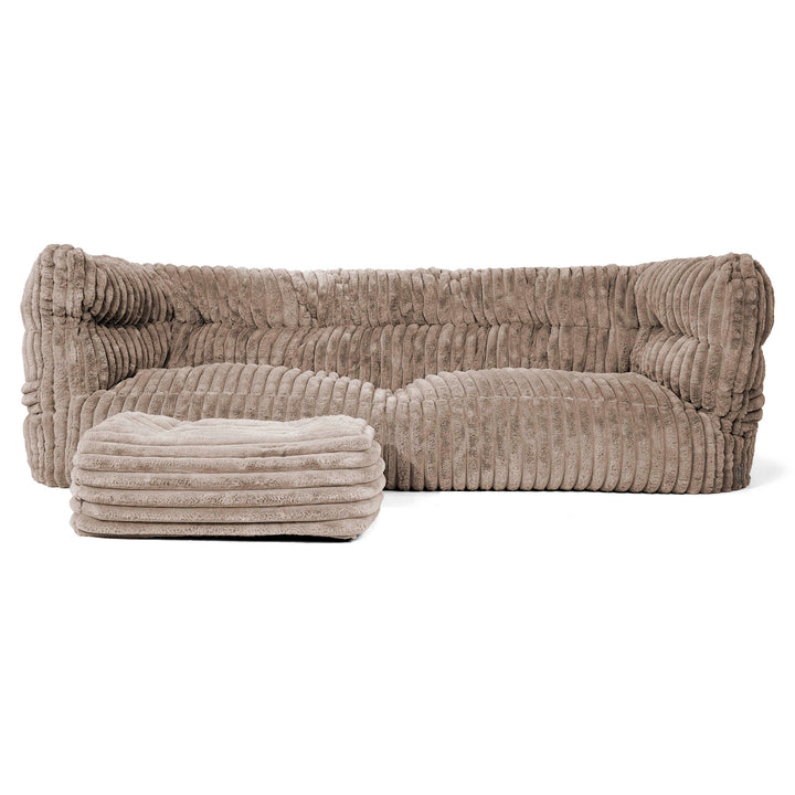 Louis 3-zitsbank Zitzak - Ultra Pluche Corduroy Mink 02