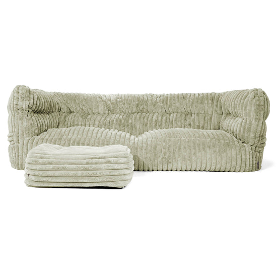 Louis 3-zitsbank Zitzak - Ultra Pluche Corduroy Saliegroen 02