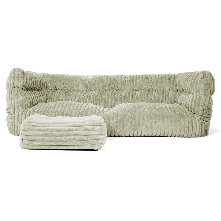Louis 3-zitsbank Zitzak - Ultra Pluche Corduroy Saliegroen 02