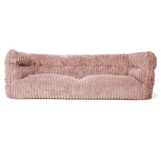 Louis 3-zitsbank Zitzak - Ultra Pluche Corduroy Stoffig Roze 01