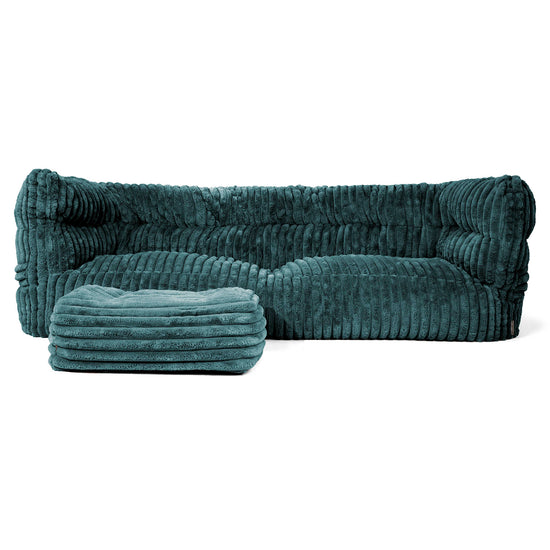 Louis 3-zitsbank Zitzak - Ultra Pluche Corduroy Teal 02