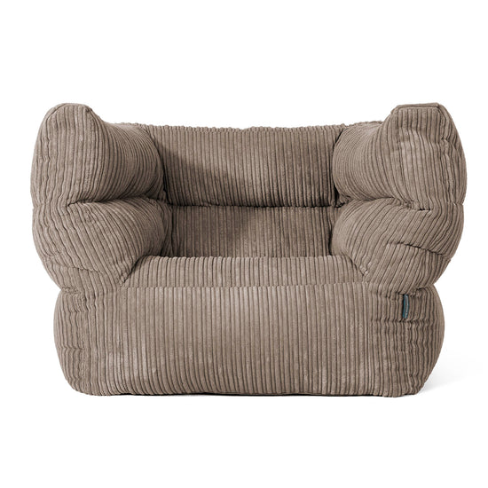 Louis Zitzak Fauteuil - Corduroy Beigegrijs 01