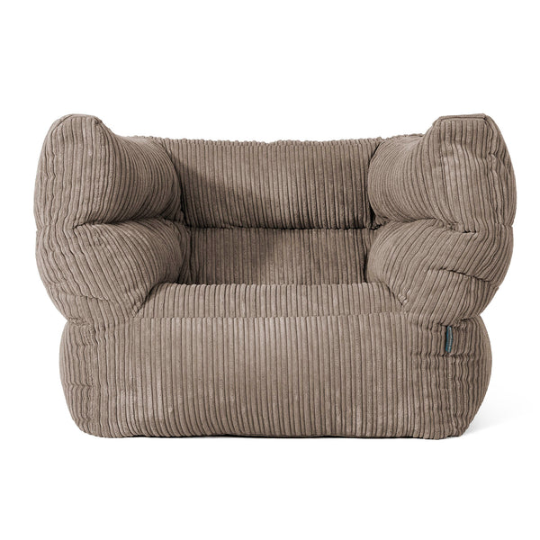 Louis Zitzak Fauteuil - Corduroy Beigegrijs 01