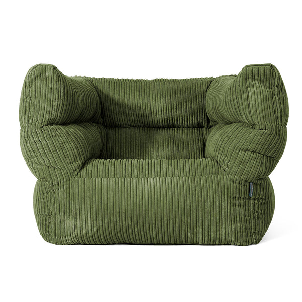 Louis Zitzak Fauteuil - Corduroy Bosgroen 01