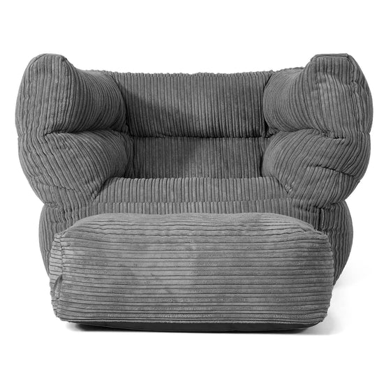 Louis Zitzak Fauteuil - Corduroy Leisteengrijs 02