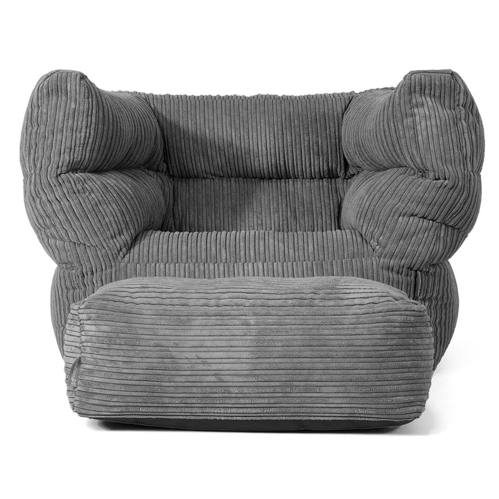 Louis Zitzak Fauteuil - Corduroy Leisteengrijs 02