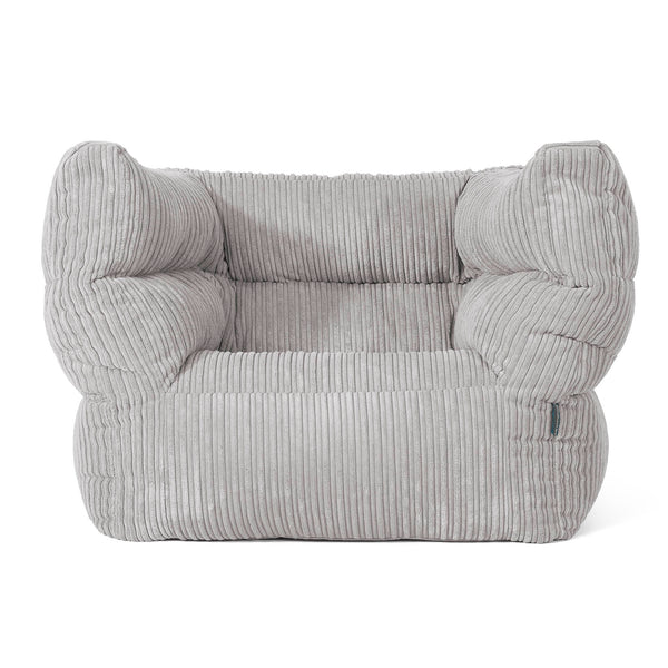 Louis Zitzak Fauteuil - Corduroy Zilvergrijs 01