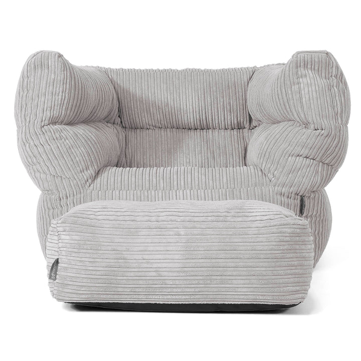 Louis Zitzak Fauteuil - Corduroy Zilvergrijs 02