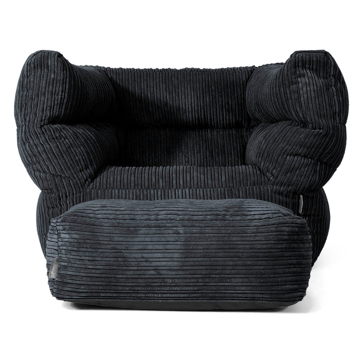 Louis Zitzak Fauteuil - Corduroy Zwart 02
