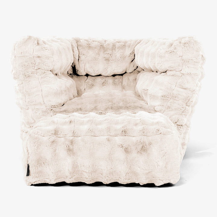 Louis Zitzak Fauteuil - Namaakbont Bubble Crème 02