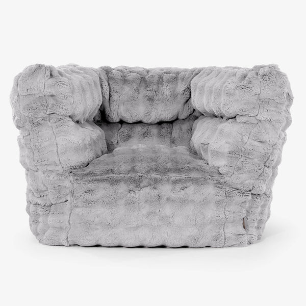 Louis Zitzak Fauteuil - Namaakbont Bubble Grijs 01
