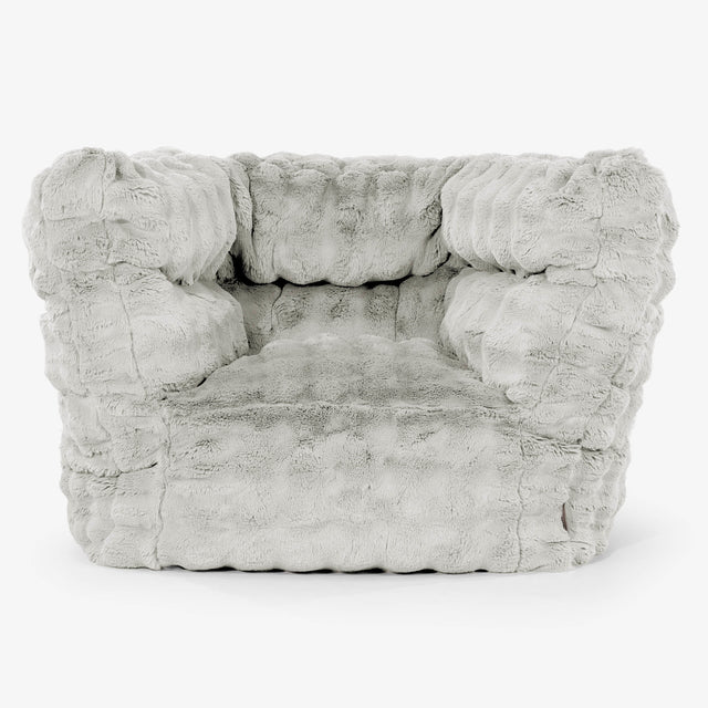Louis Zitzak Fauteuil - Namaakbont Bubble Saliegroen 01