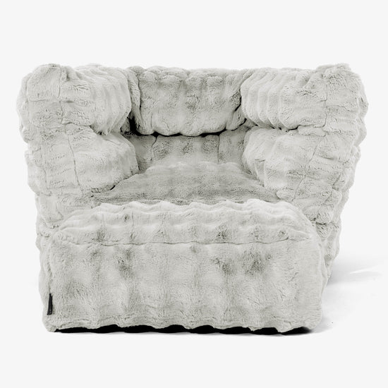 Louis Zitzak Fauteuil - Namaakbont Bubble Saliegroen 02