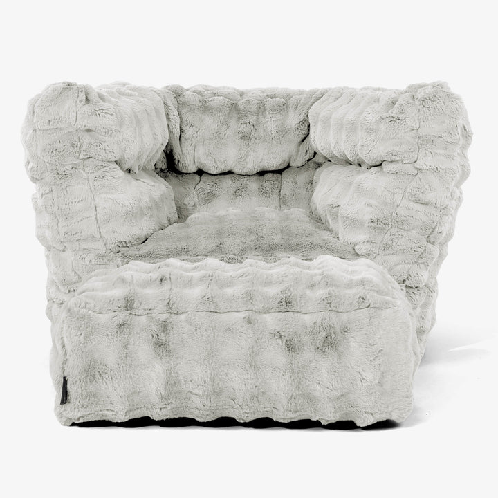 Louis Zitzak Fauteuil - Namaakbont Bubble Saliegroen 02