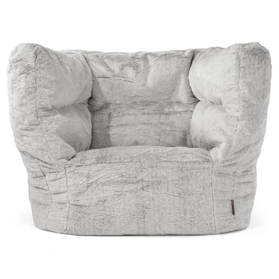 Louis Zitzak Fauteuil - Nepkonijnenbont Lichtgrijs 01