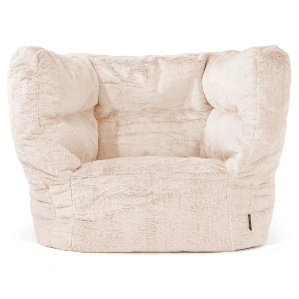 Louis Zitzak Fauteuil - Nepkonijnenbont Wit 01