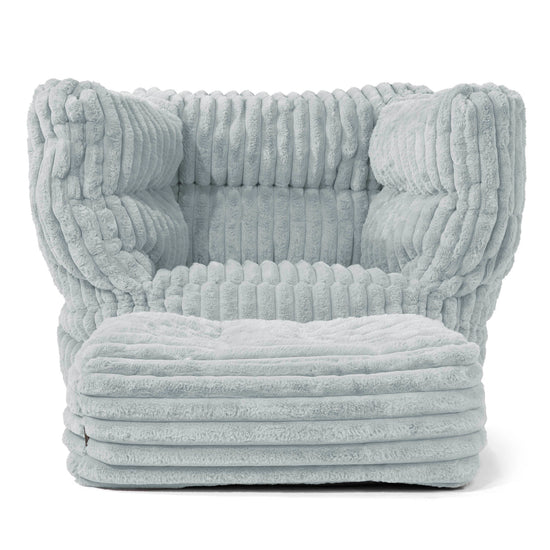 Louis Zitzak Fauteuil - Ultra Pluche Corduroy Eendenei Blauw 02