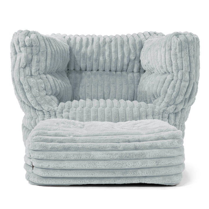 Louis Zitzak Fauteuil - Ultra Pluche Corduroy Eendenei Blauw 02