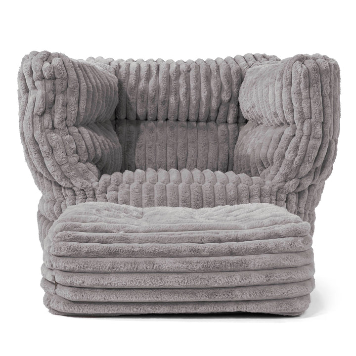 Louis Zitzak Fauteuil - Ultra Pluche Corduroy Grijs 02