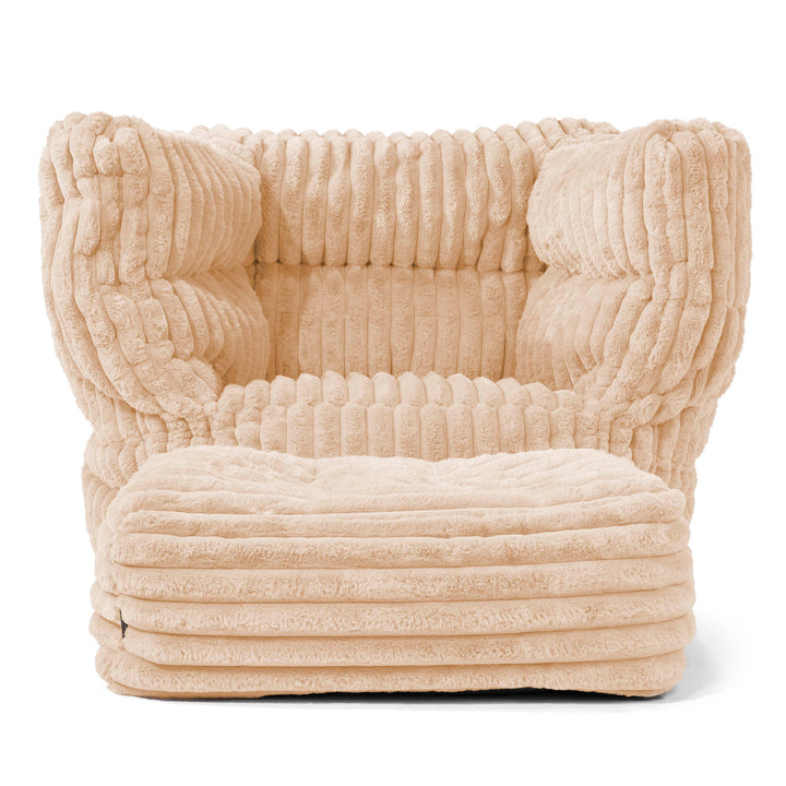 Louis Zitzak Fauteuil - Ultra Pluche Corduroy Perzik 02