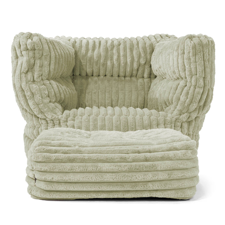 Louis Zitzak Fauteuil - Ultra Pluche Corduroy Saliegroen 02