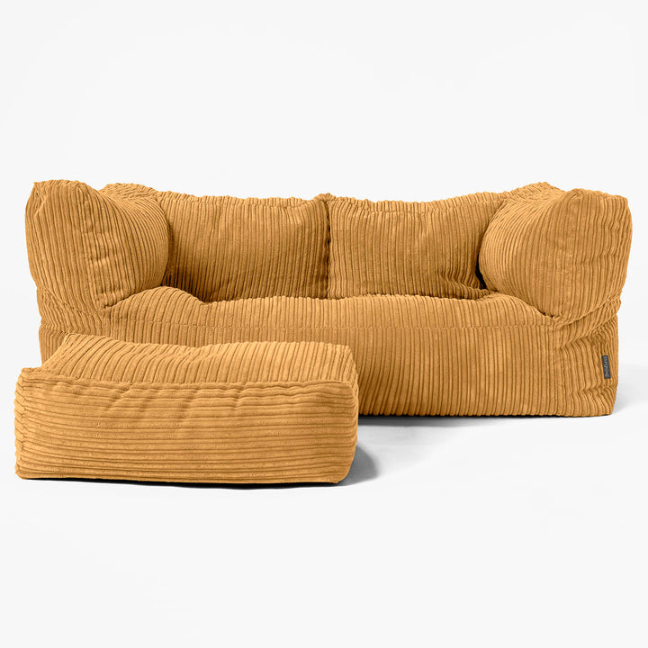 Albert 2-zitsbank Zitzak - Corduroy Gouden Honing 02