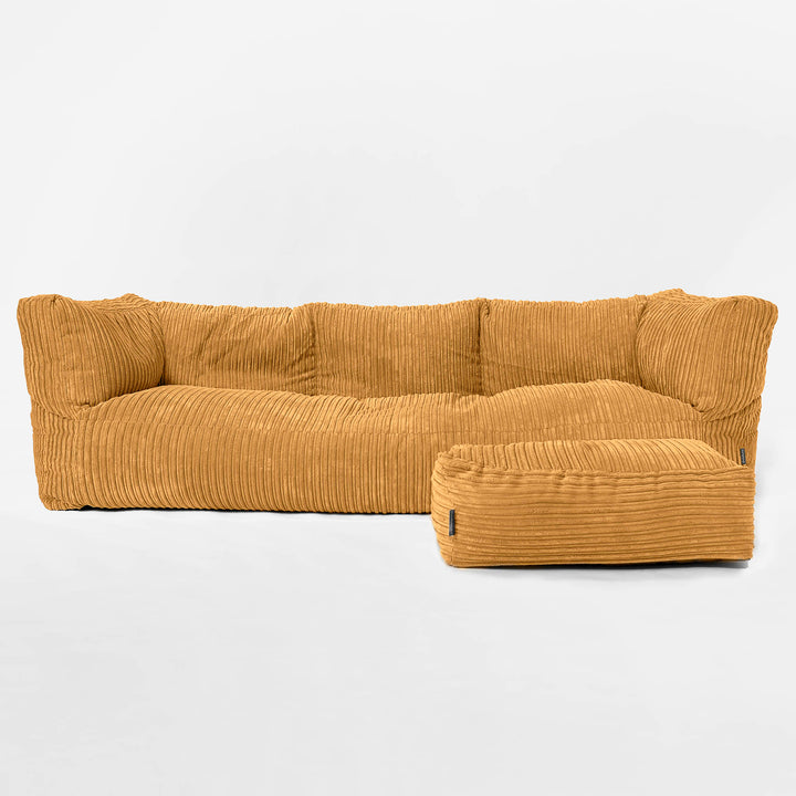 Albert 3-zitsbank Zitzak - Corduroy Gouden Honing 02