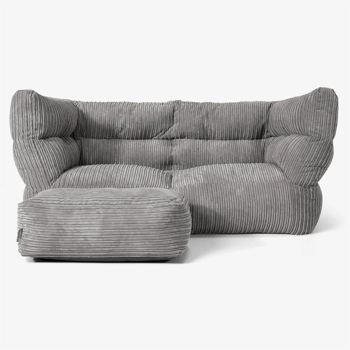 Albert 2-zitsbank Zitzak 2.0 - Corduroy Graphite Grijs 02