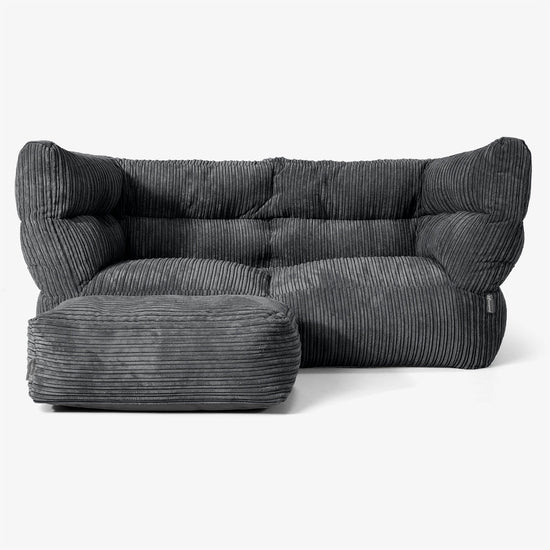 Albert 2-zitsbank Zitzak 2.0 - Corduroy Zwart 02