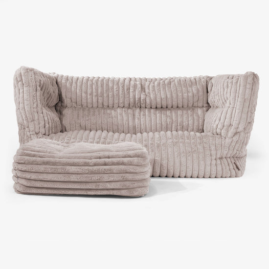 Albert 2-zitsbank Zitzak 2.0 - Ultra Pluche Corduroy Mink 02