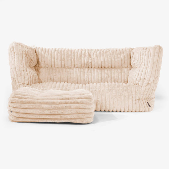 Albert 2-zitsbank Zitzak 2.0 - Ultra Pluche Corduroy Perzik 02