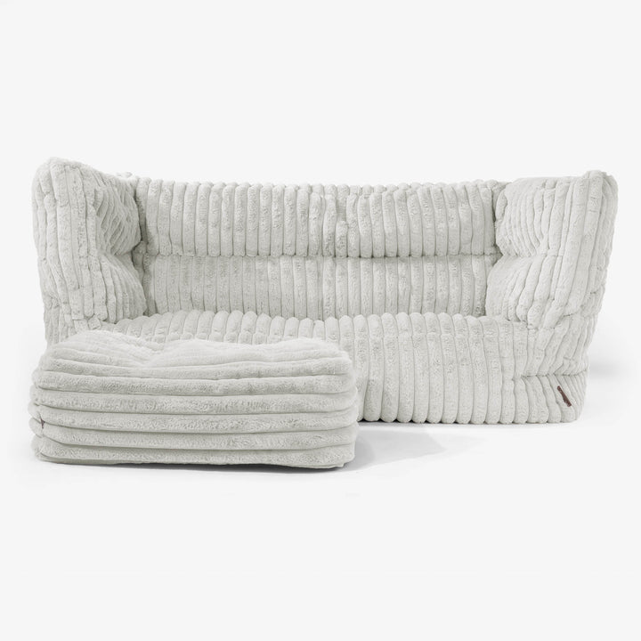Albert 2-zitsbank Zitzak 2.0 - Ultra Pluche Corduroy Saliegroen 02