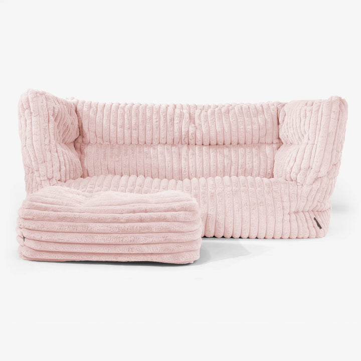 Albert 2-zitsbank Zitzak 2.0 - Ultra Pluche Corduroy Stoffig Roze 02